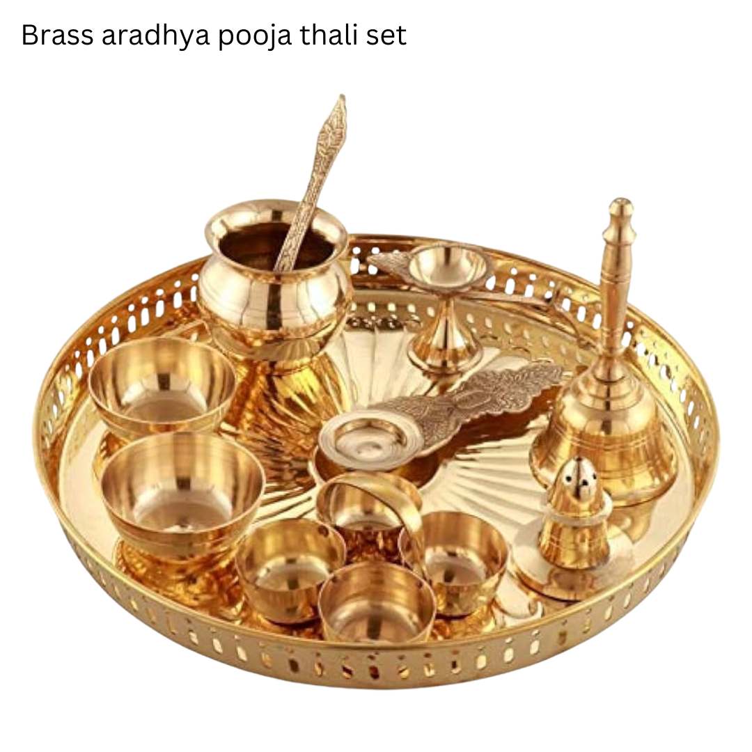 Brass pooja set