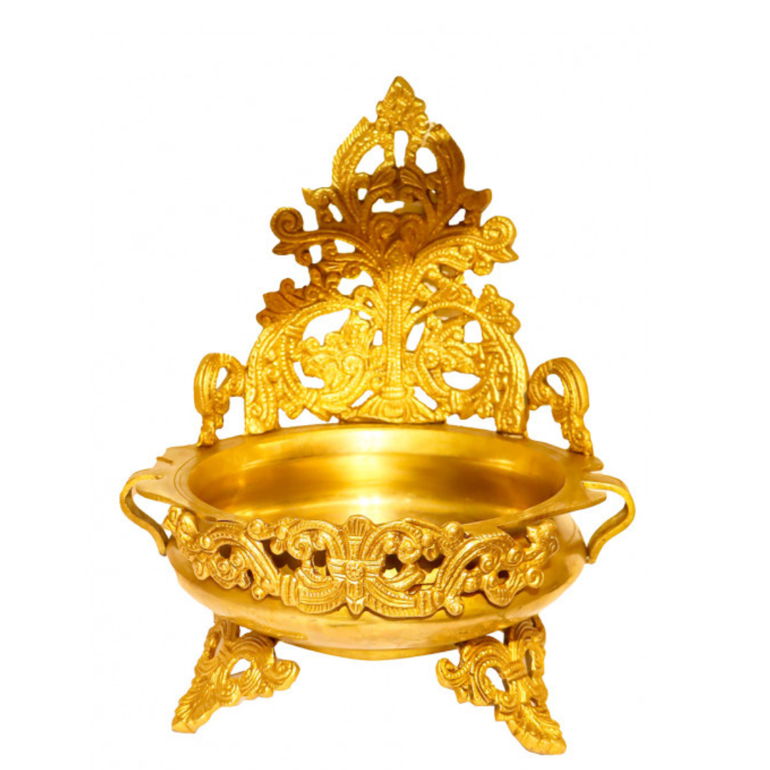 Brass floral desigh urli